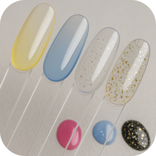 Renkli & Simli Top Coat